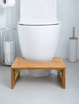 folding slim line timber toilet stool